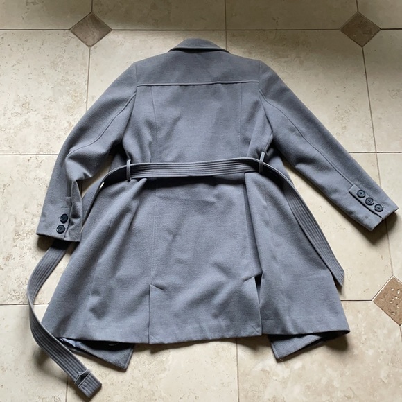 Isaac Mizrahi Live Soft Grey VEGAN “Wool” Pea Coat Medium - Picture 6 of 7